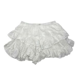 Isabel Marant Etoile White Peasant Shorts Skort Skirt Stretch Mini 28 Medium